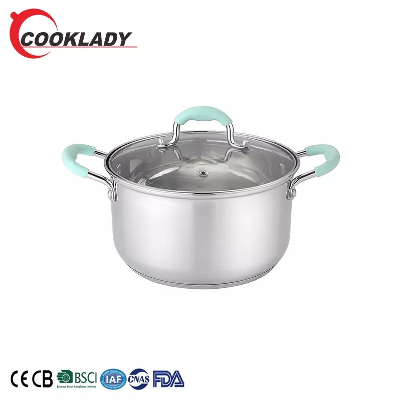 South American Induction Base Casserole Saucepot Cookware Sets with Handles