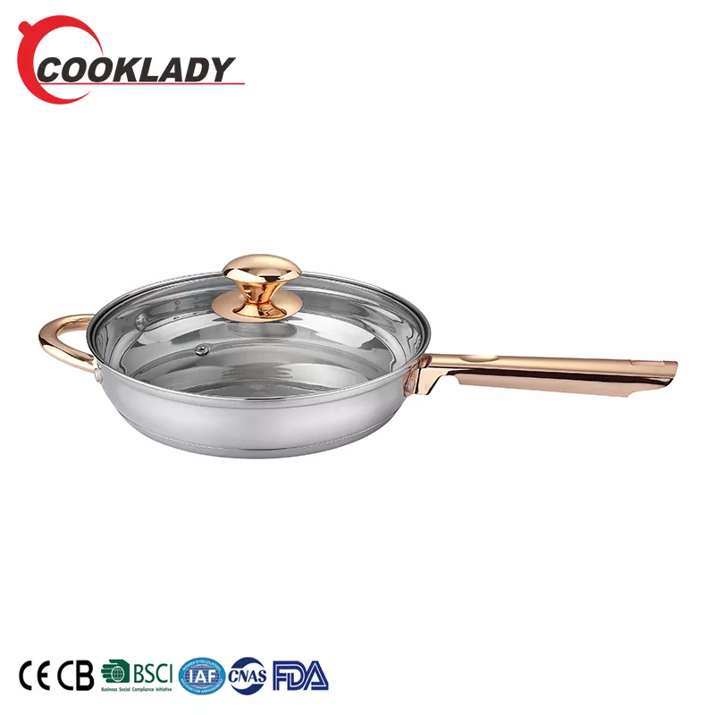 Golden Plated Hollow Handle Stainless Steel Casserole Set