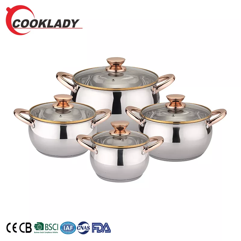 Kitchen Apple Shape Stainless Steel Cookware Set