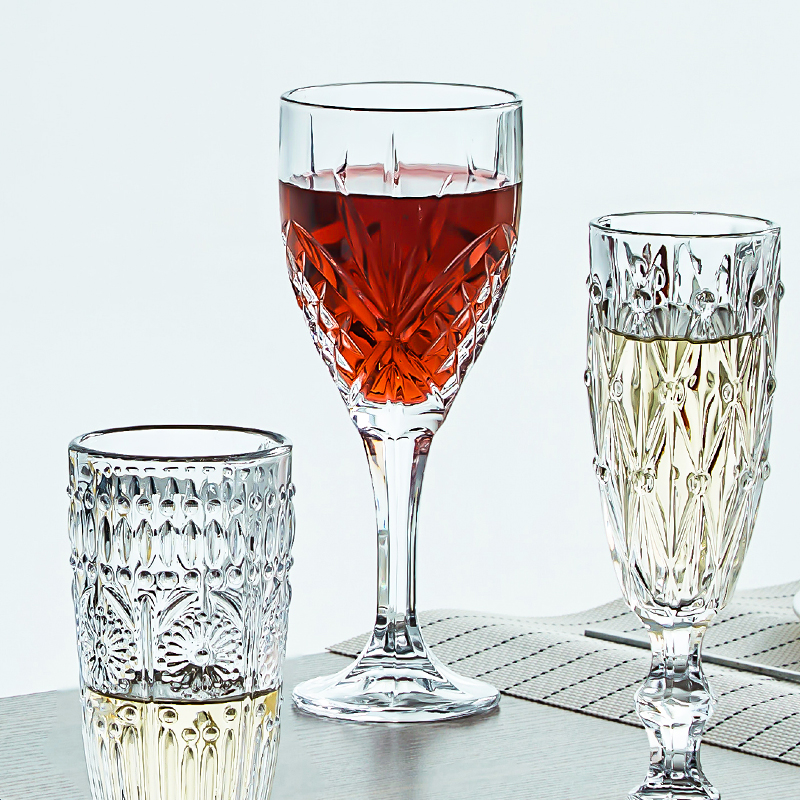 Crystal Wine Goblet Glass Martini Cocktail Glasses