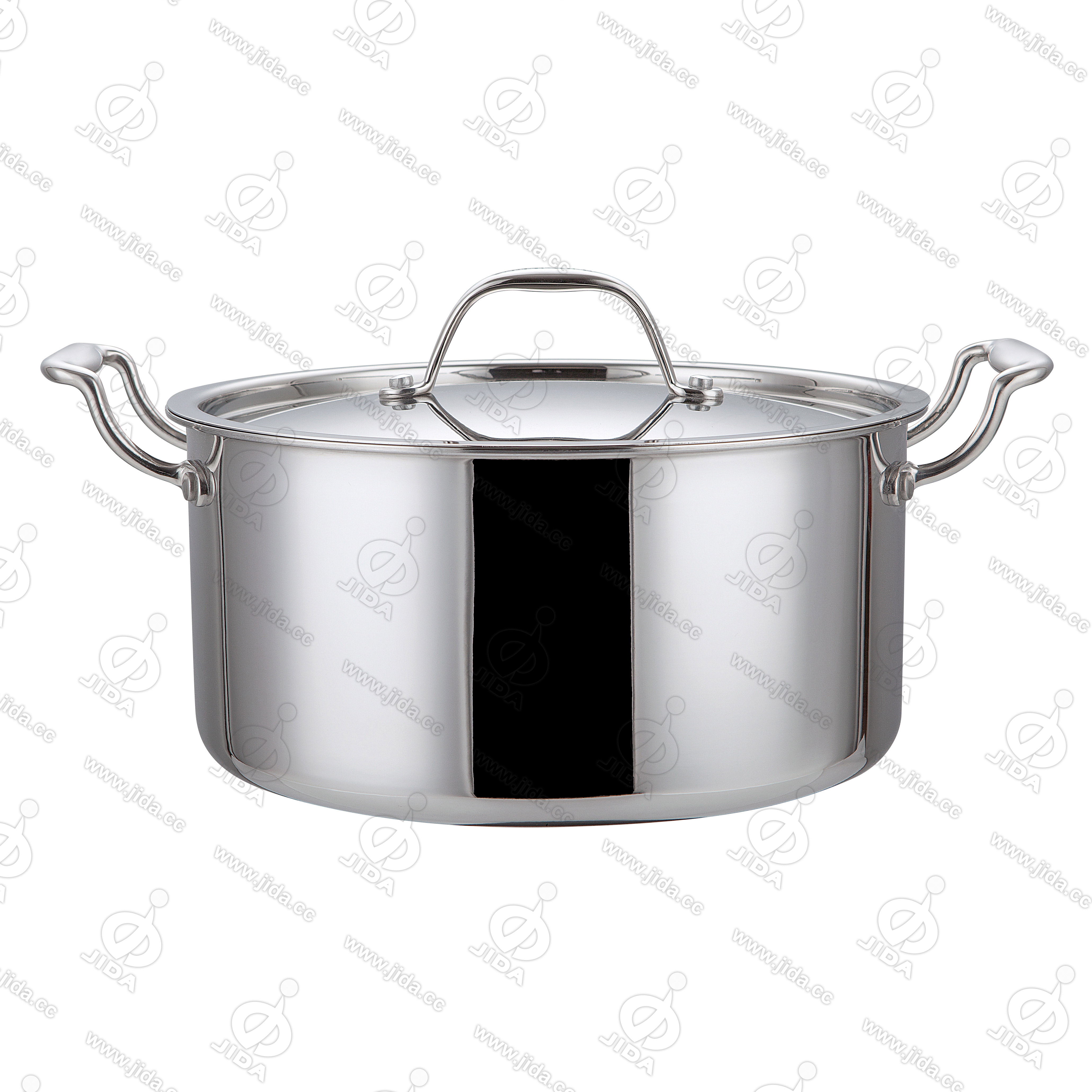 3-Layer Stainless Steel Cookware Set with Textured Handles