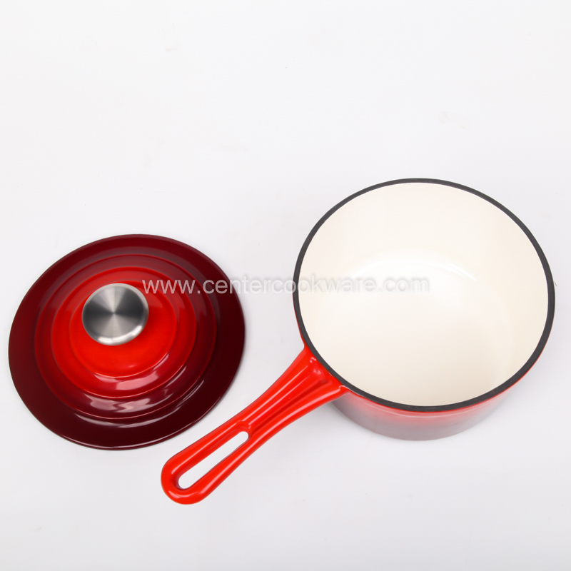 Small melting pot with colorful enamel