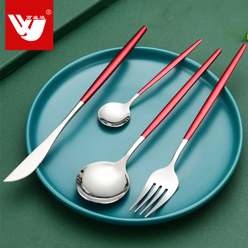 Portugal cutlery set with colored handle