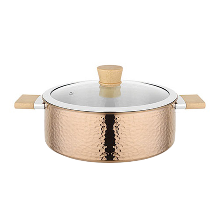 Stainless Steel Double Ear Sauce Pan with Cover
