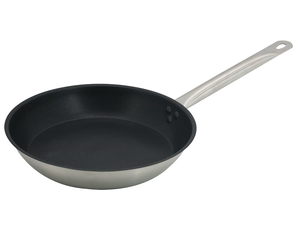 Aluminum Fry Pan with Non-Stick Sandwich Bottom