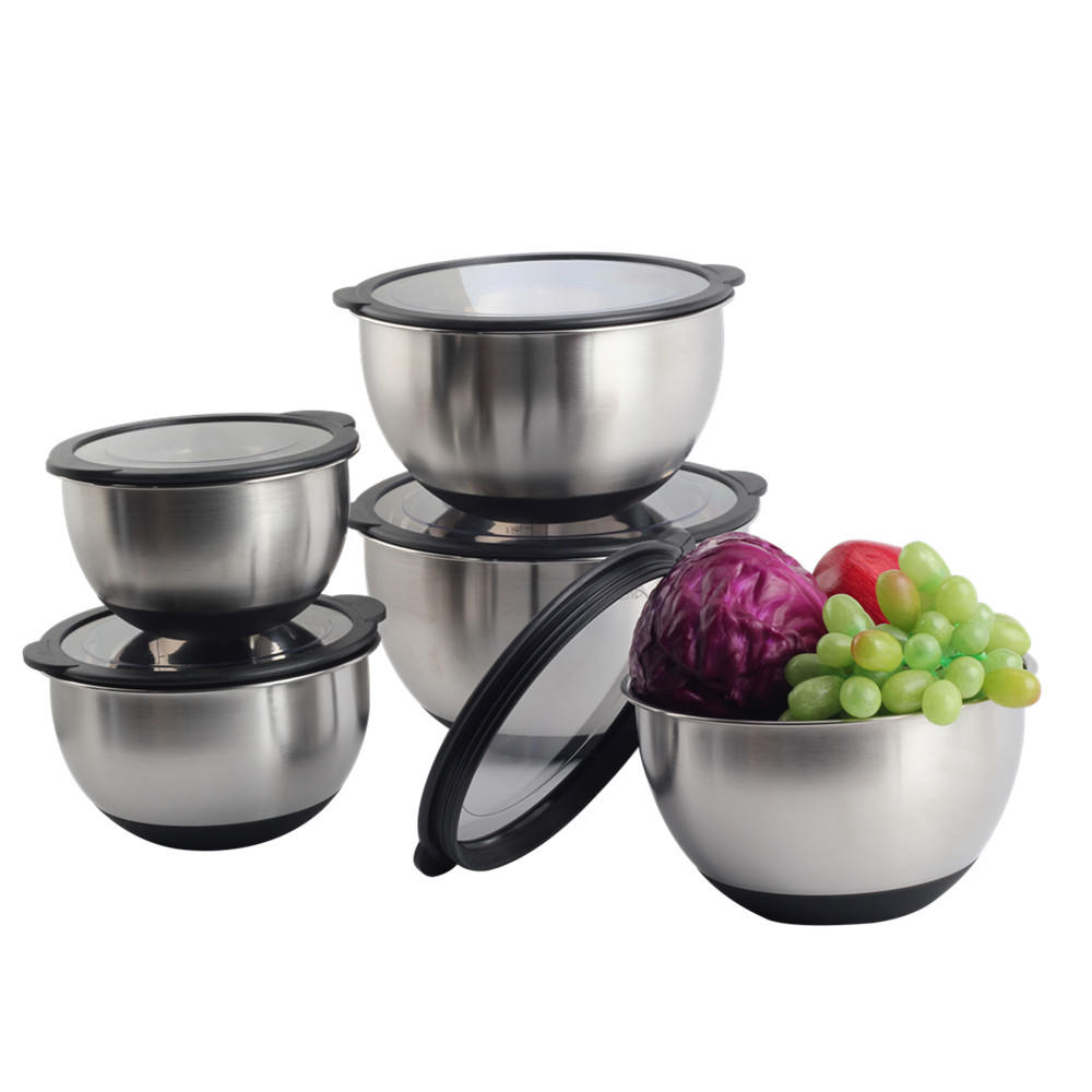 Stainless Steel Mixing Bowl Set with Lids