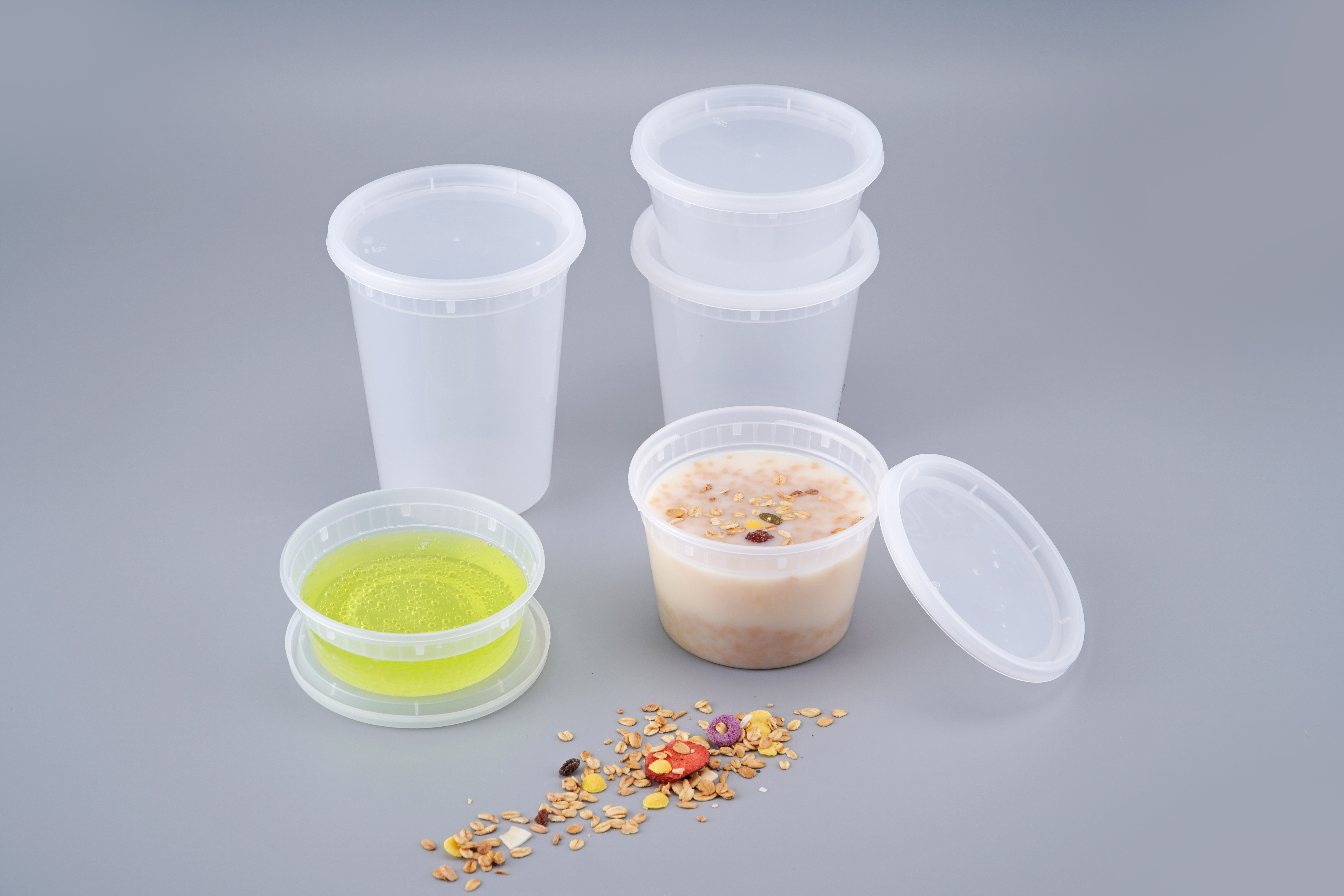 Deli Containers with Lids - Food Grade PP, BPA-Free, Microwave & Dishwasher Safe