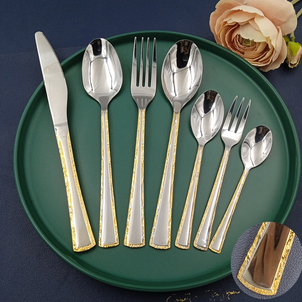 Gold-colored cutlery set for the Middle East market