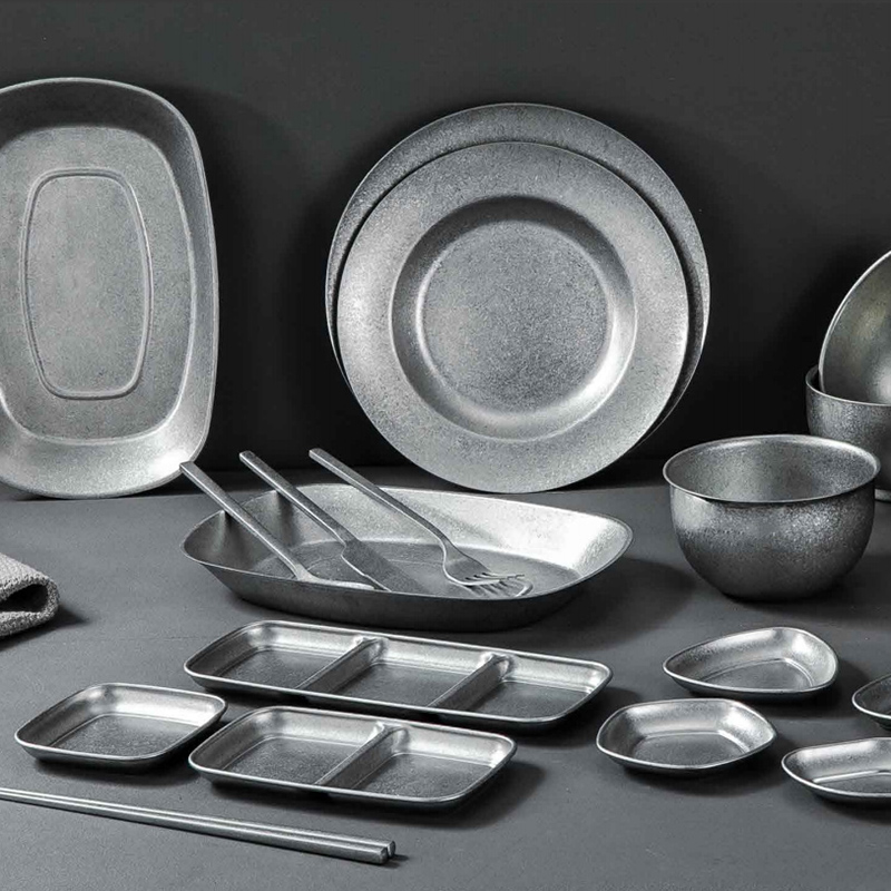 JJY Stainless Steel Antiqued Series Kitchenware Tableware