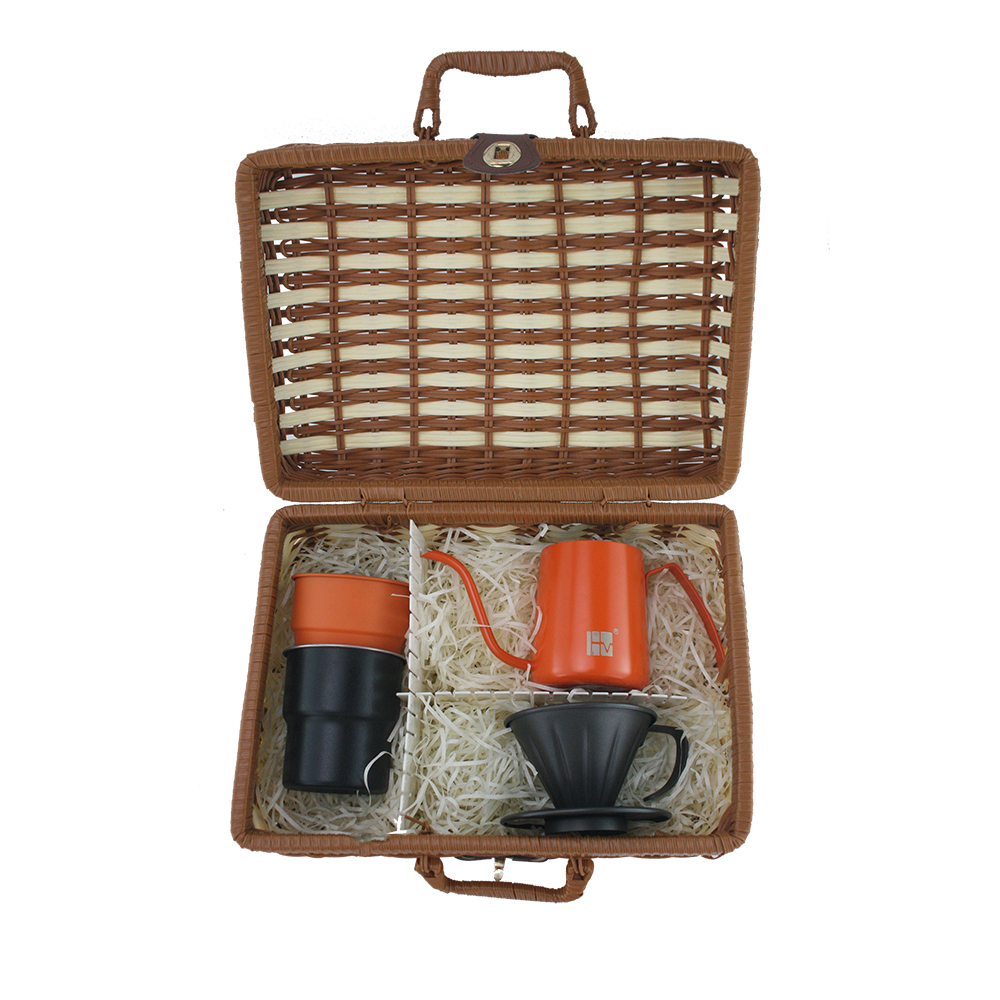 Camping Coffee Maker Set with Grinder and Share Pot