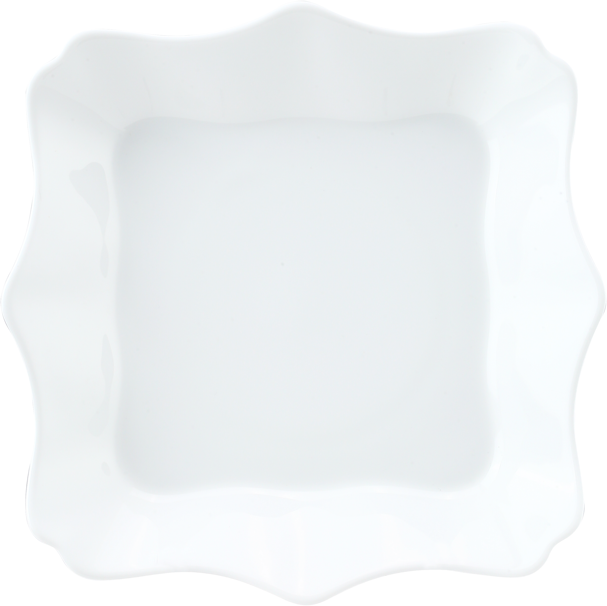 Opal glass deep square plate