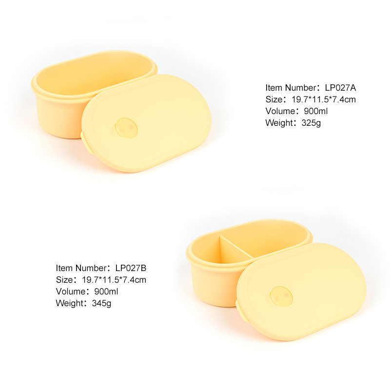 KASU LP201 900ml Divided Silicone Lunch Box with Lid and Air Valve