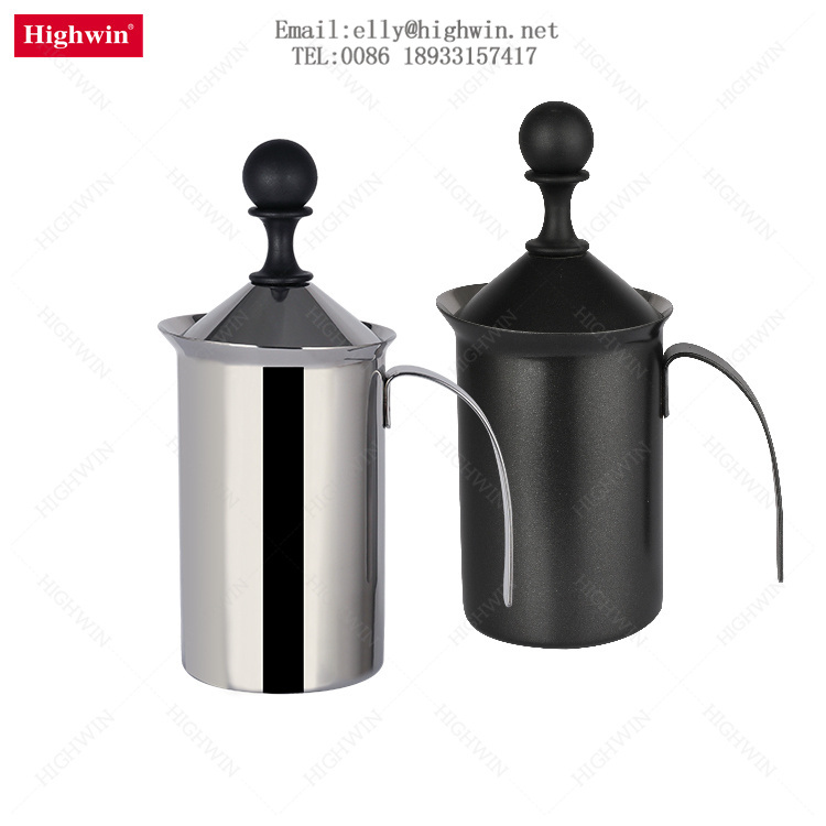 Stainless Steel Manual Milk Foamer and Frothing Pitcher