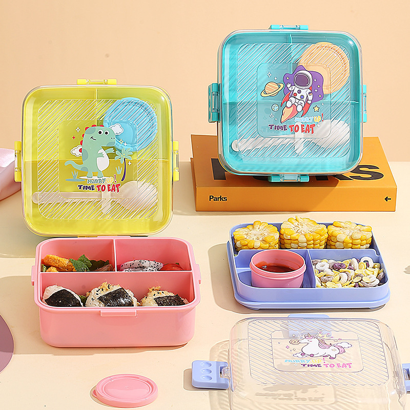 PP Double-Layer Cartoon Children's Lunch Box