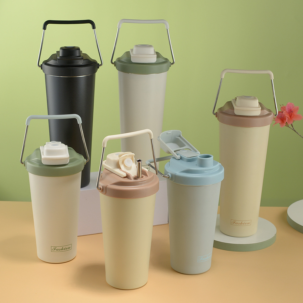 25OZ Double-Layer Stainless Steel Insulated Travel Thermos Cup with Handle