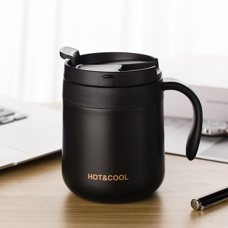 12OZ Stainless Steel Double Wall Vacuum Insulated Travel Coffee Mug with Handle