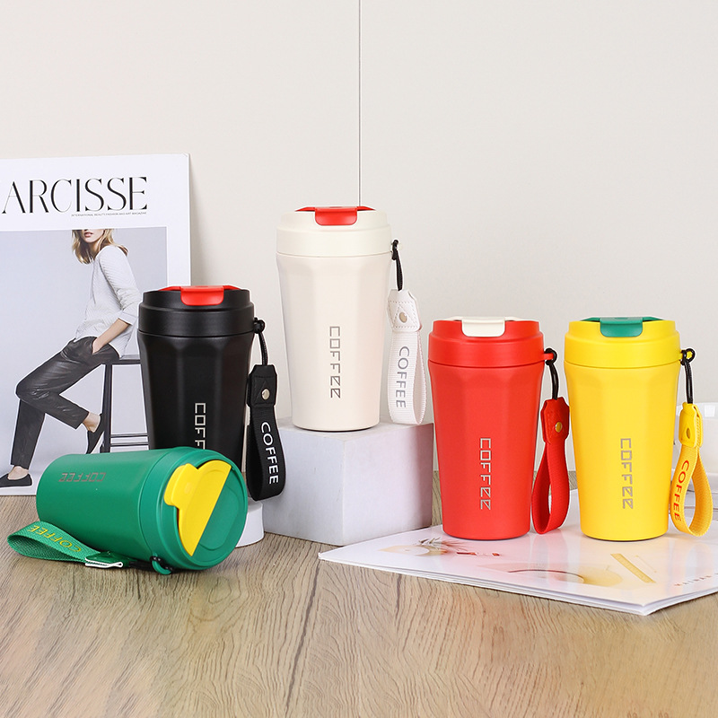 14oz Double-Layer Stainless Steel Insulated Travel Thermos Cup