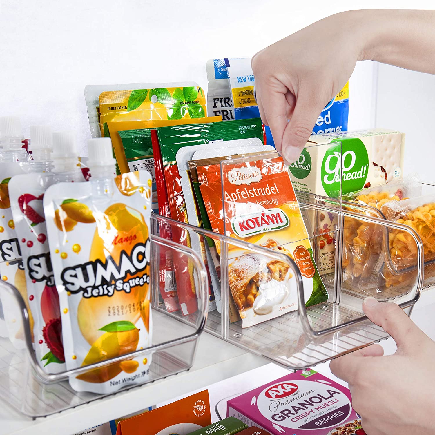 Clear BPA-Free Fridge Storage Bins