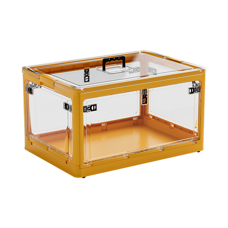 Clear Stackable Collapsible Plastic Storage Box