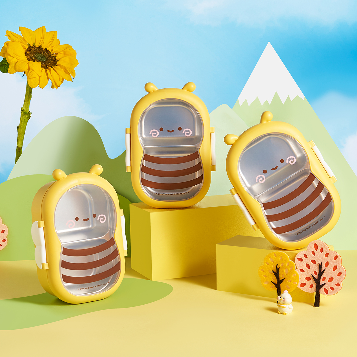 Bee Stainless Steel Lunch Box