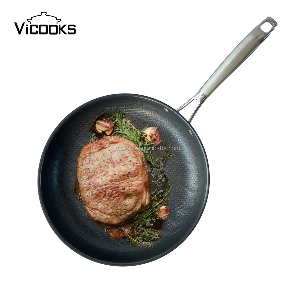 Tri-ply Stainless Steel Nonstick Frypan