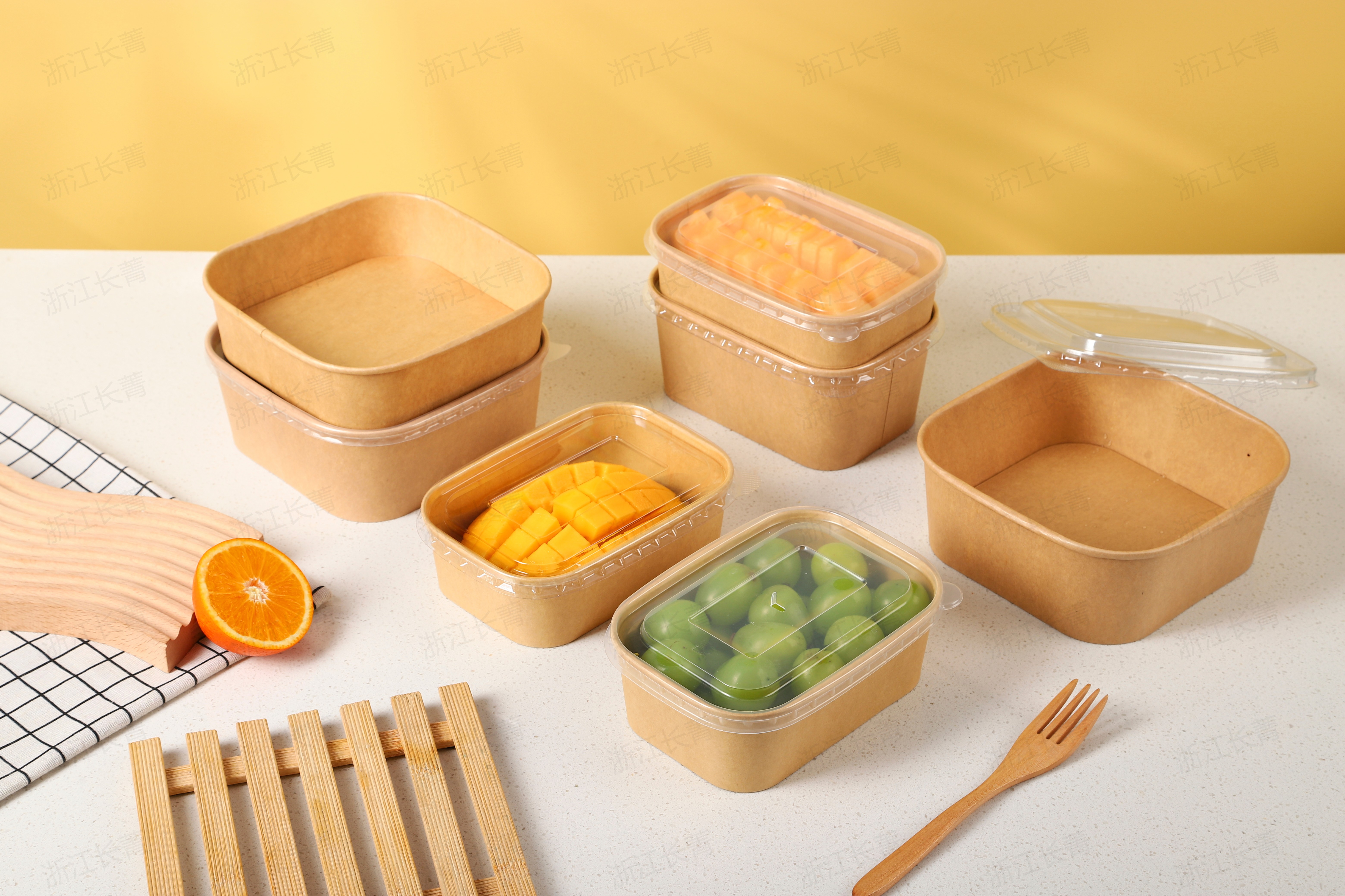 Fast Food Kraft Paper Take-away Bento Box