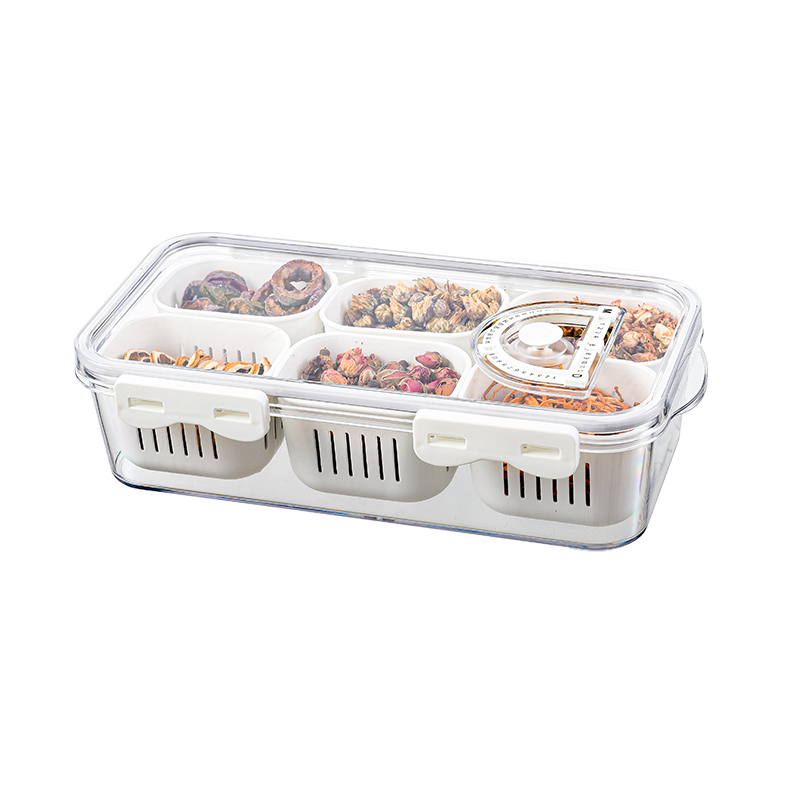 Eight-panel crisper for kitchen ingredients