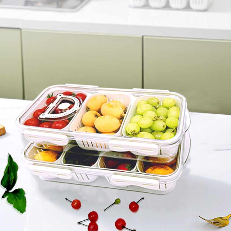 Kitchen ingredients three-panel crisper