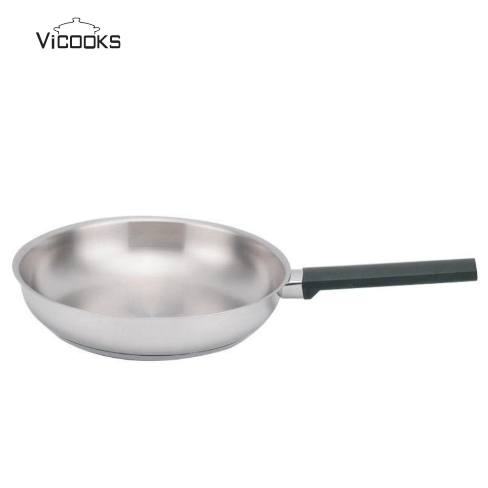Stainless Steel Frypan with Non-Coating and Bakelite Handle