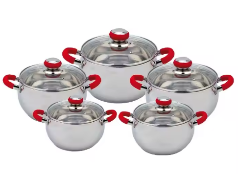 10-Piece Stainless Steel Cookware Set