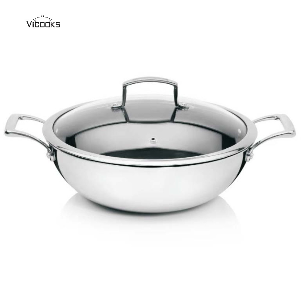 Stainless Steel Wok Pan Nonstick Coating