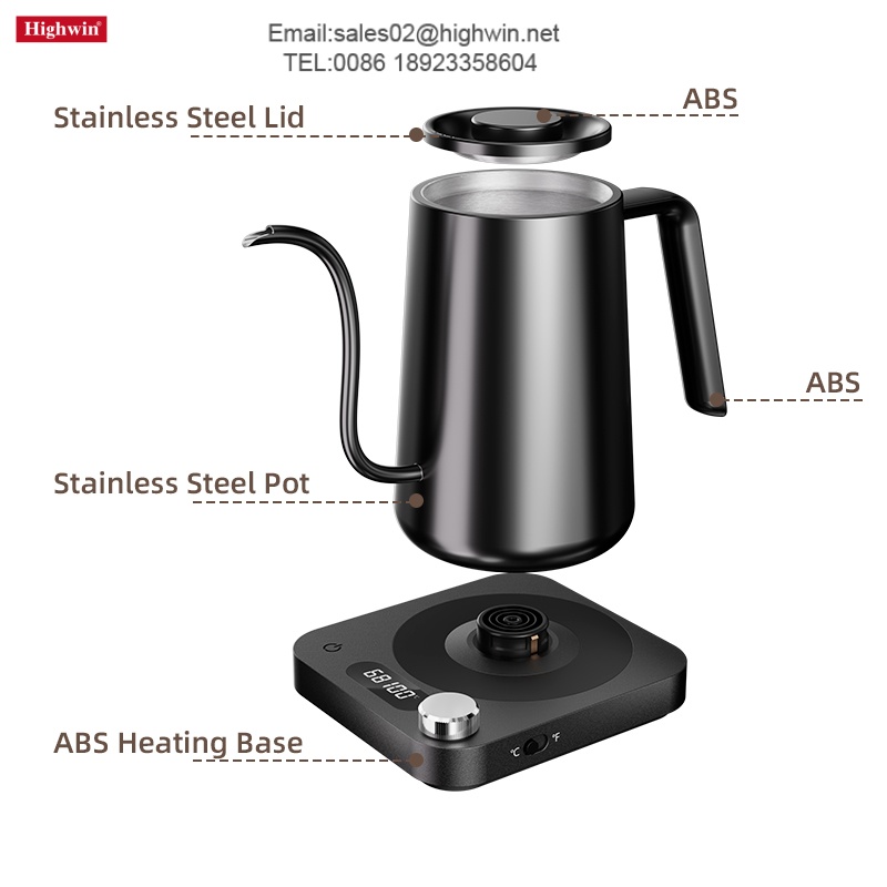 Gooseneck Electric Kettle with ±1°F Temperature Control