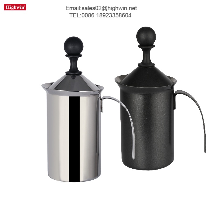 Non-Electric Milk Frother, Easy to Clean, Can Warm Milk Directly