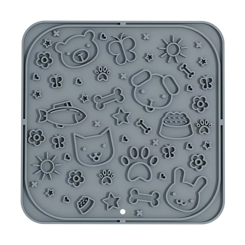 Silicone Pet Slow Feeder Bowl with Lick Mat for Dogs and Cats