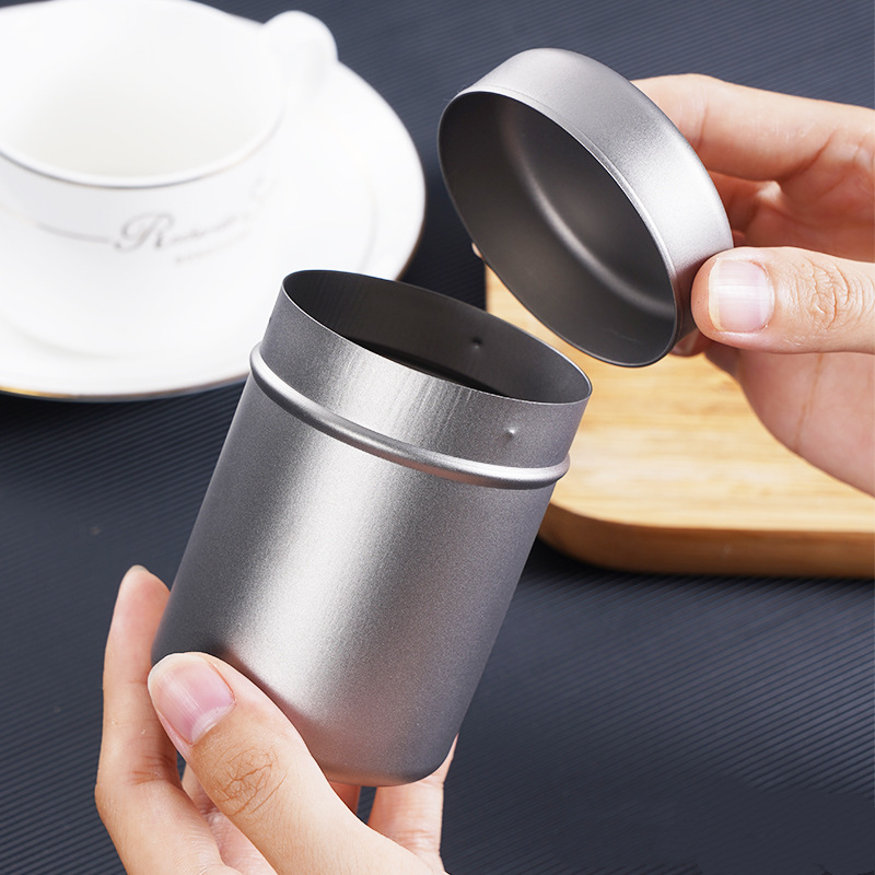 Pure Titanium Airtight Coffee Bean & Tea Storage Canister for Camping