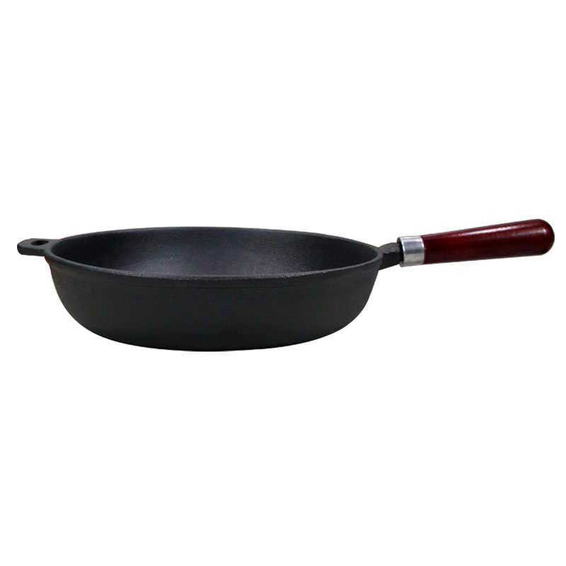 Cookwin Cast Iron Frypan Skillet with Wooden Handle