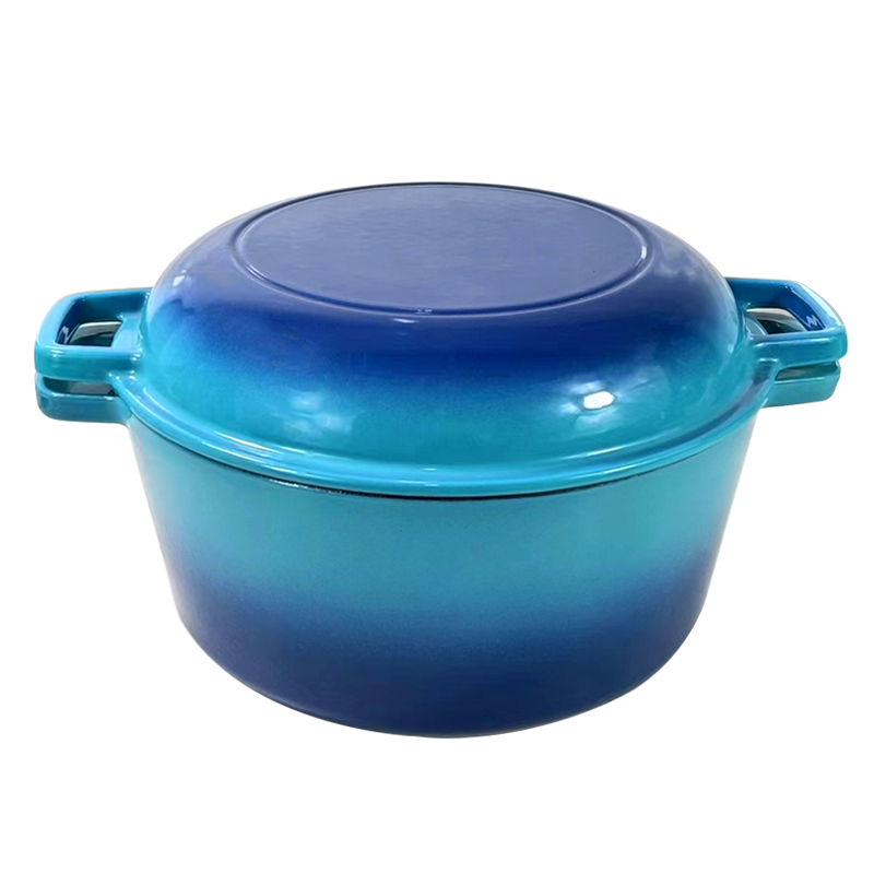 Multi-Functional Enameled Cast Iron Pots with Double Handles