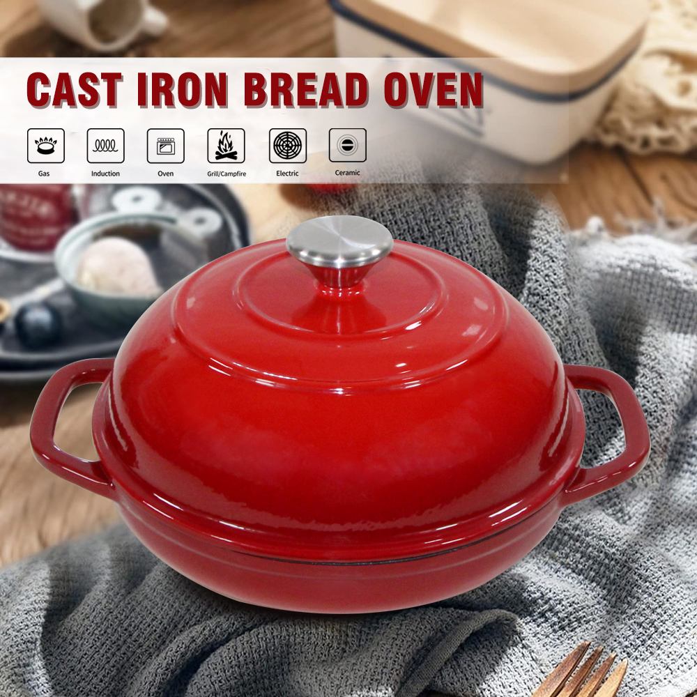 24cm Enameled Cast Iron Bread Oven Pan