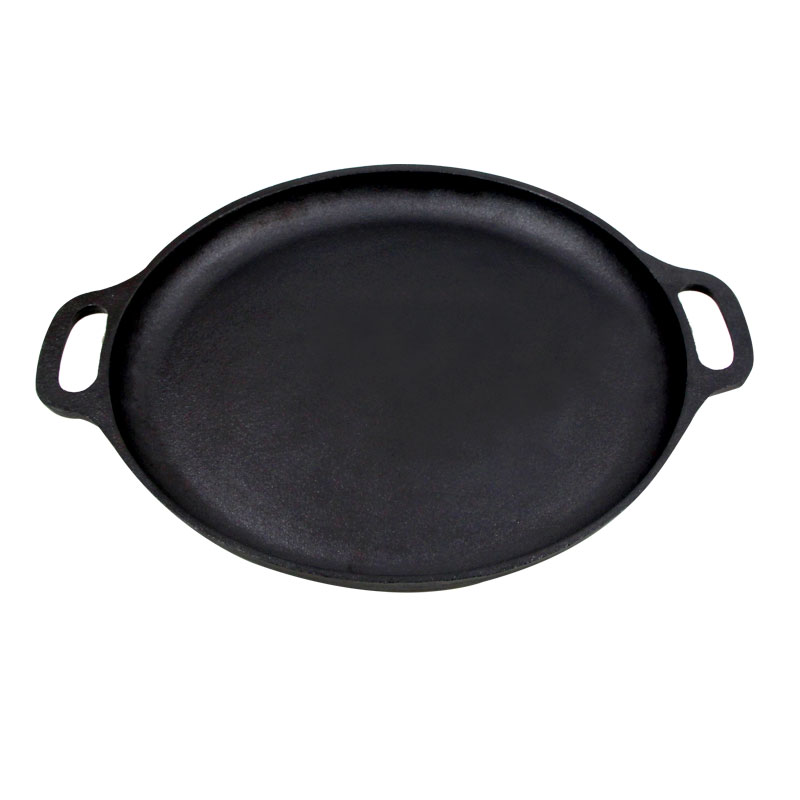 13.8 inch / 15 inch preseasoned cast iron pizza pan