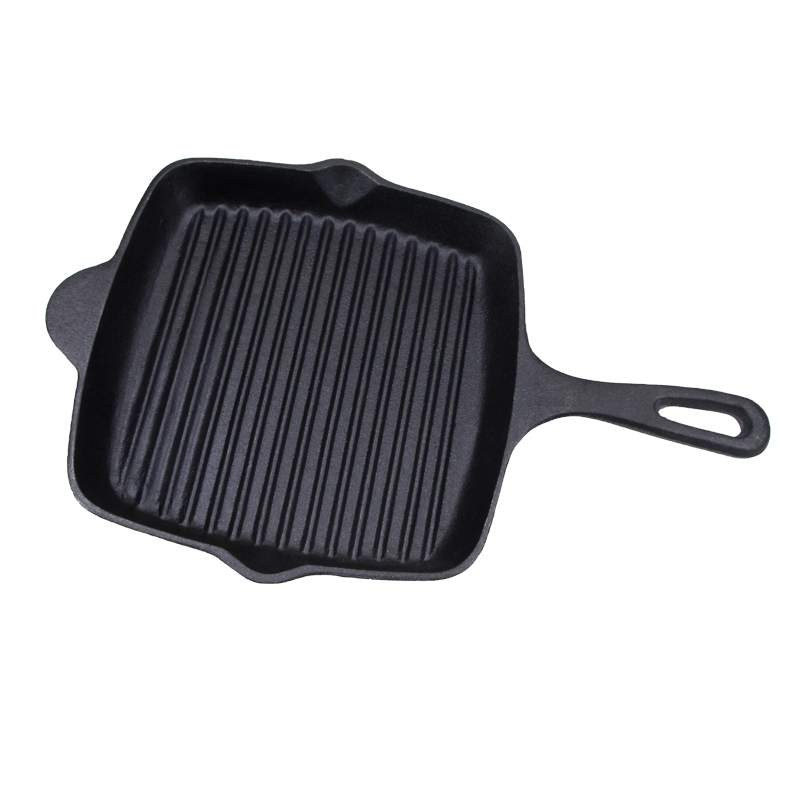 Cast Iron Square BBQ Steak Grill Pan