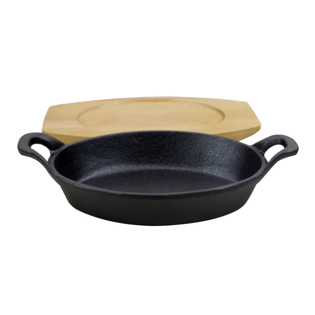 Cast Iron Serving Dish with Metal Platter