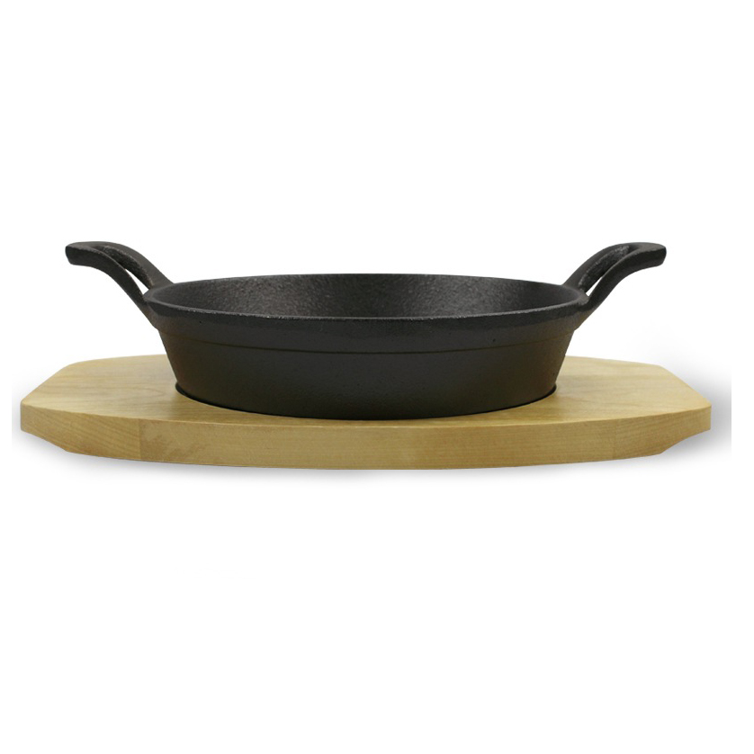 Pre-Seasoned Cast Iron Sizzle Platter and Fajita Pan
