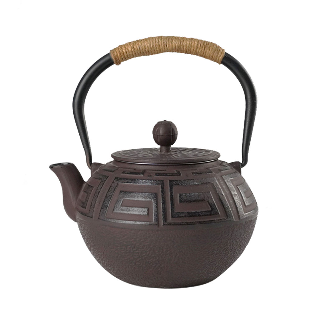 1.2L Cast Iron Teapot with Heat-Resistant Handle for Tea and Coffee