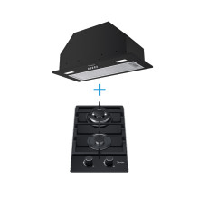 2 burner gas hob and range hood combo