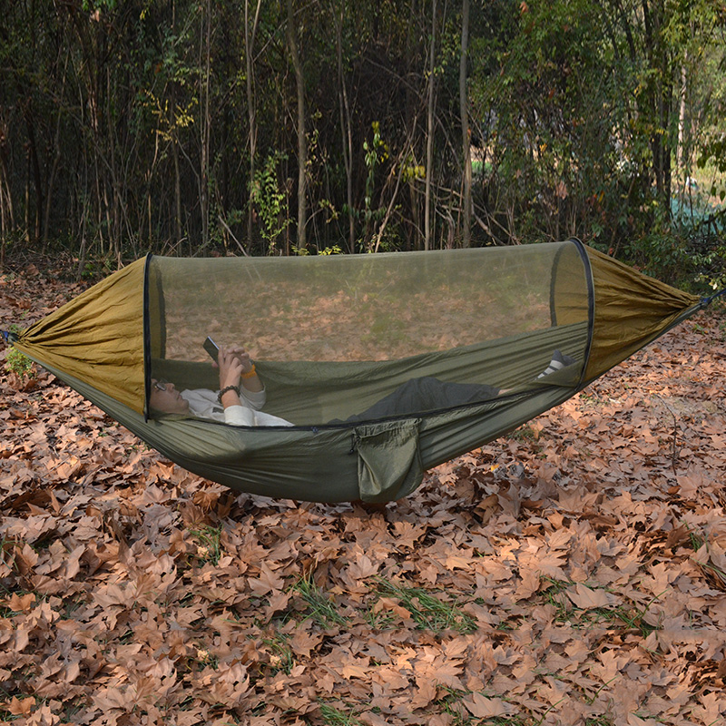 Hammock Tent for Backpacking with Integrated Bug Net
