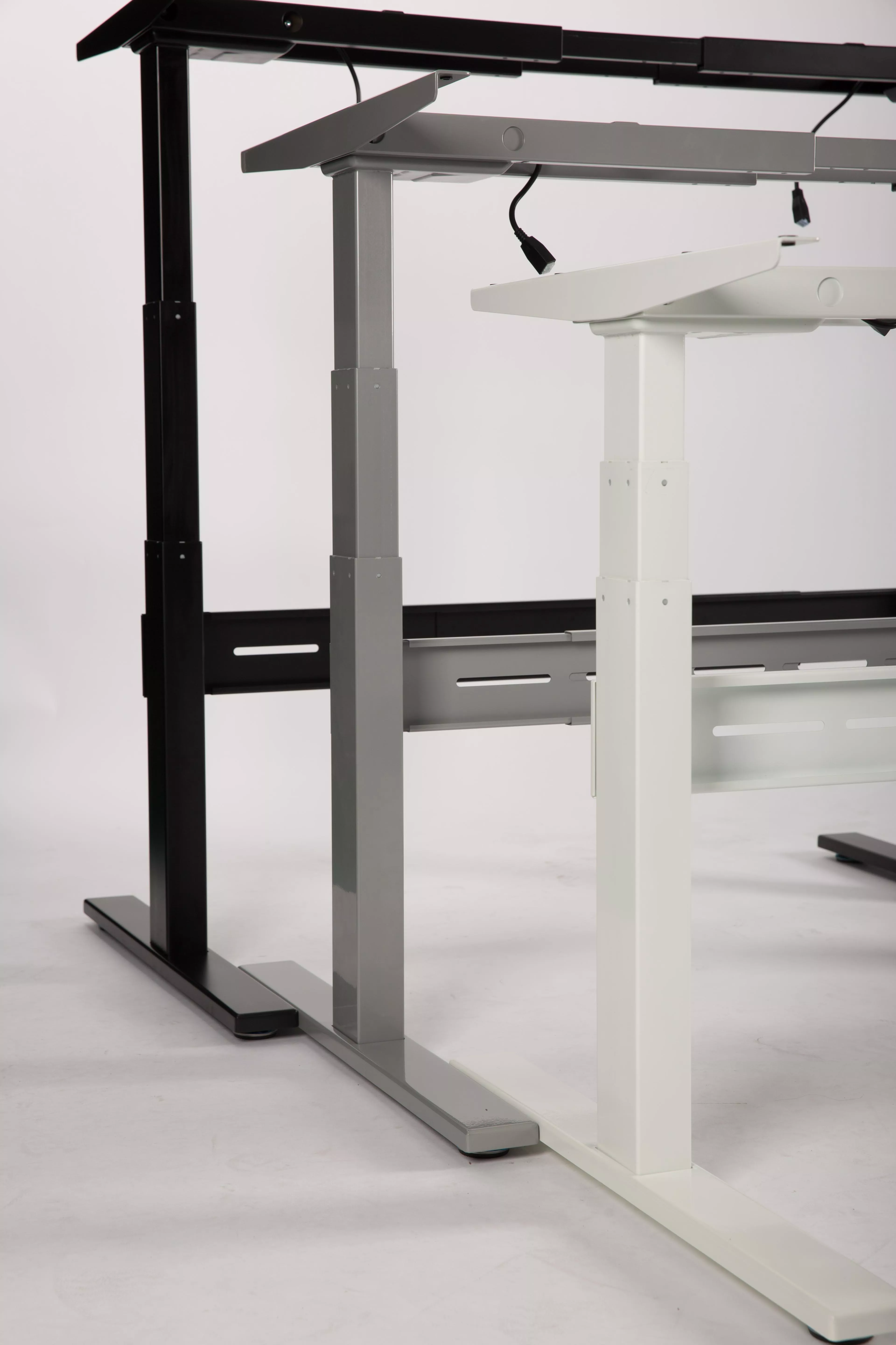 Dual Motor Electric Office Desk Frame with 3-Stage Lifting Legs