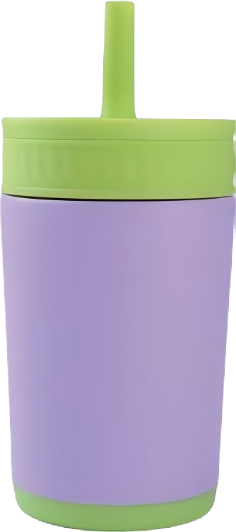 350ML Insulated Tumbler Coffee Cup with Silicone Straw for Kids