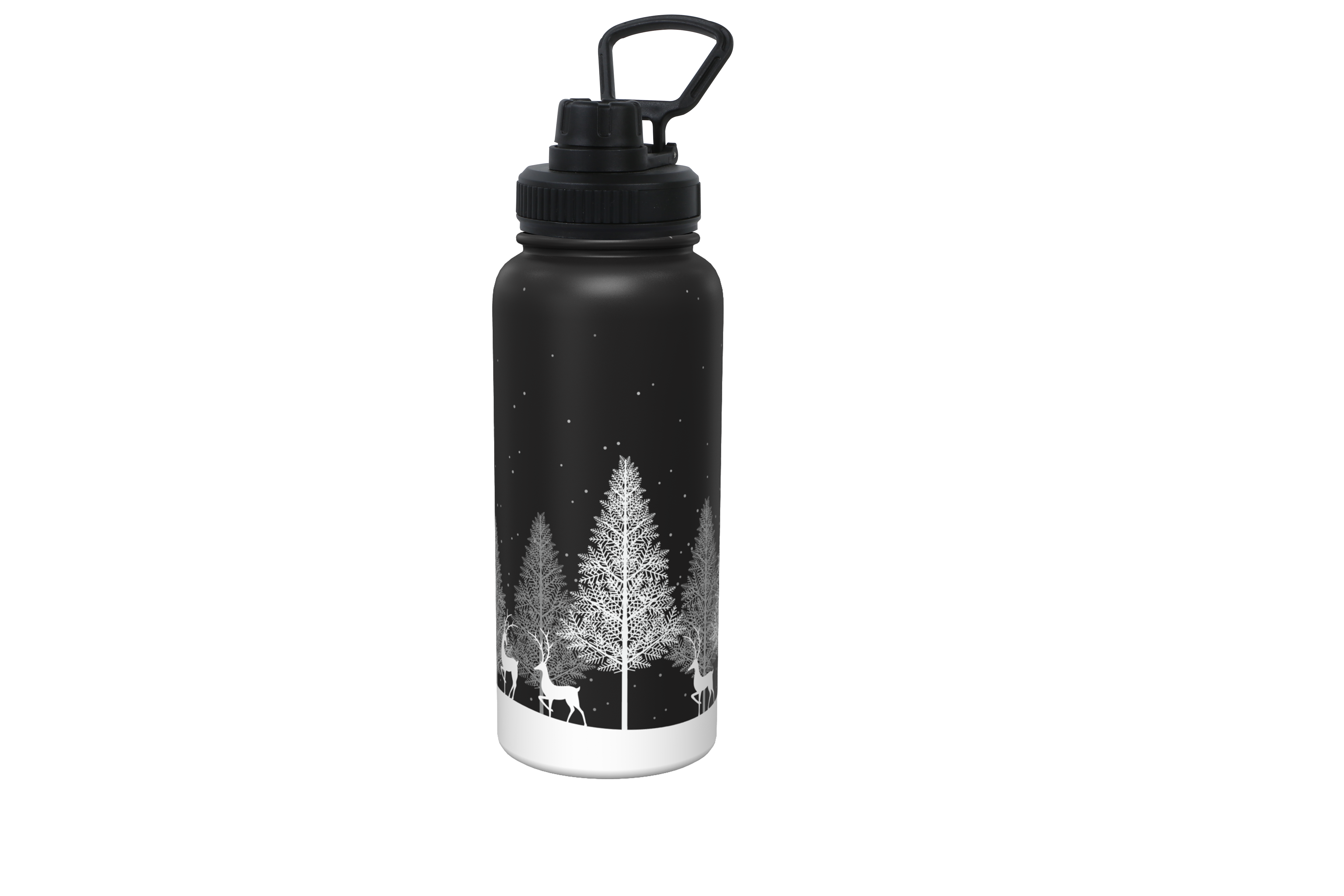 960ML Double Wall Stainless Steel Thermos Water Bottle with Straw Handle