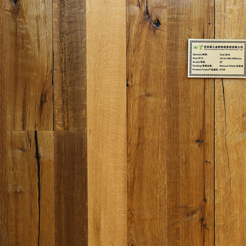 Wire Brushed Imitation Old Engineered Natural Oiled Floor