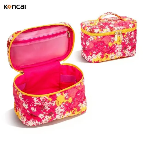 Cotton Floral Makeup Bag